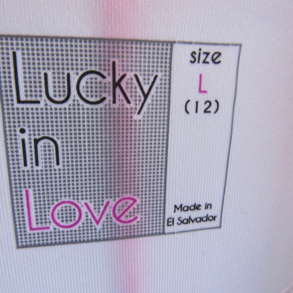 Lucky in Love Womens Top L Pullover White Colorful Golf Pickeball Art Snaps - Picture 3 of 12